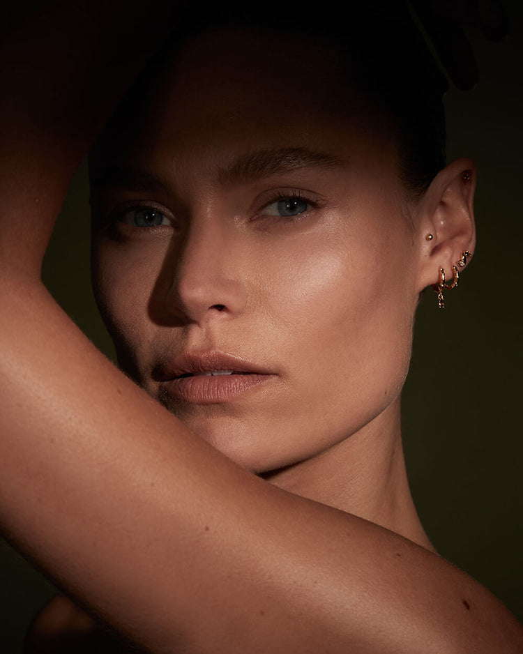 DECO HOOPS (18K GOLD PLATED) - IMAGE 2