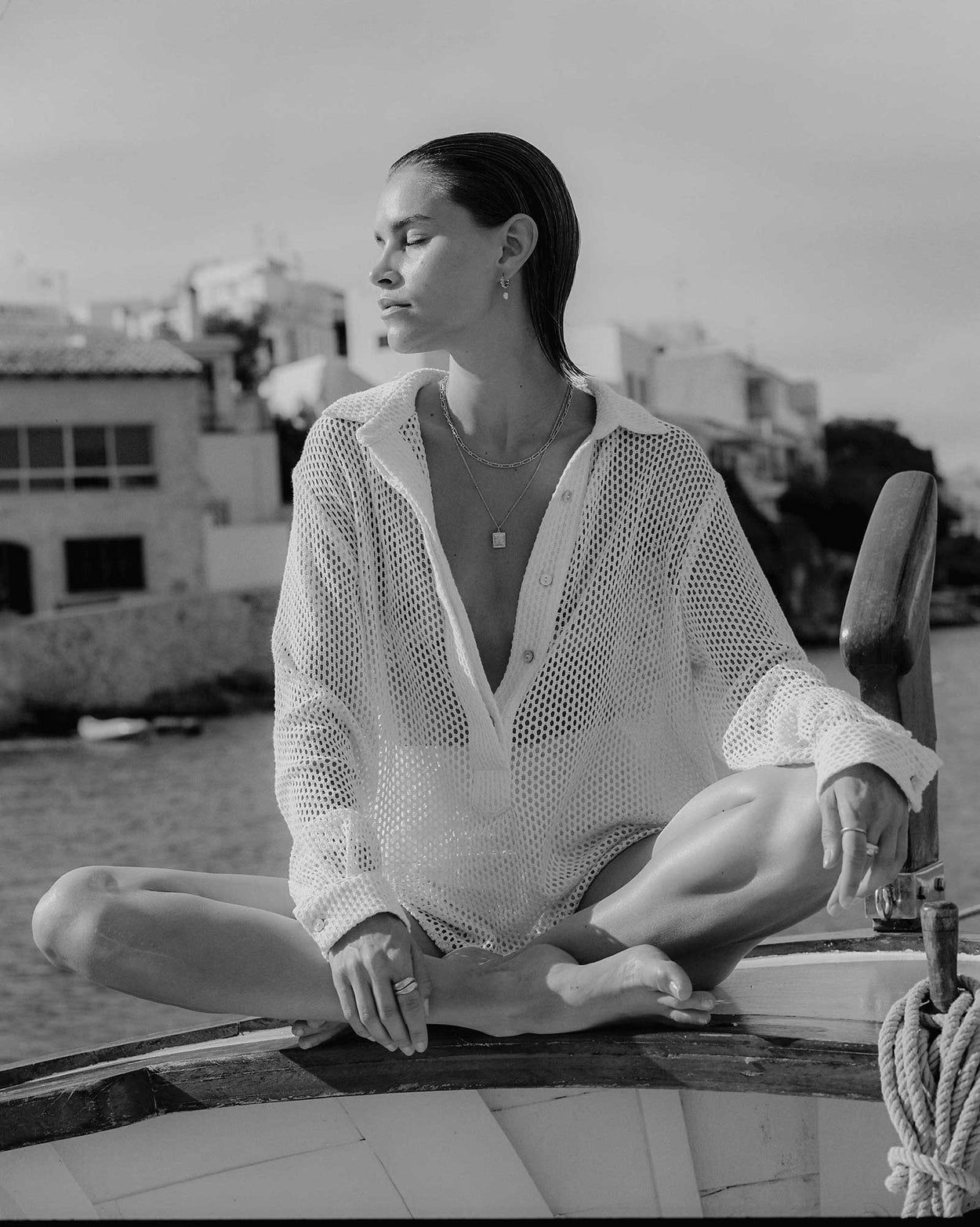 TRUE NORTH COIN NECKLACE (STERLING SILVER)