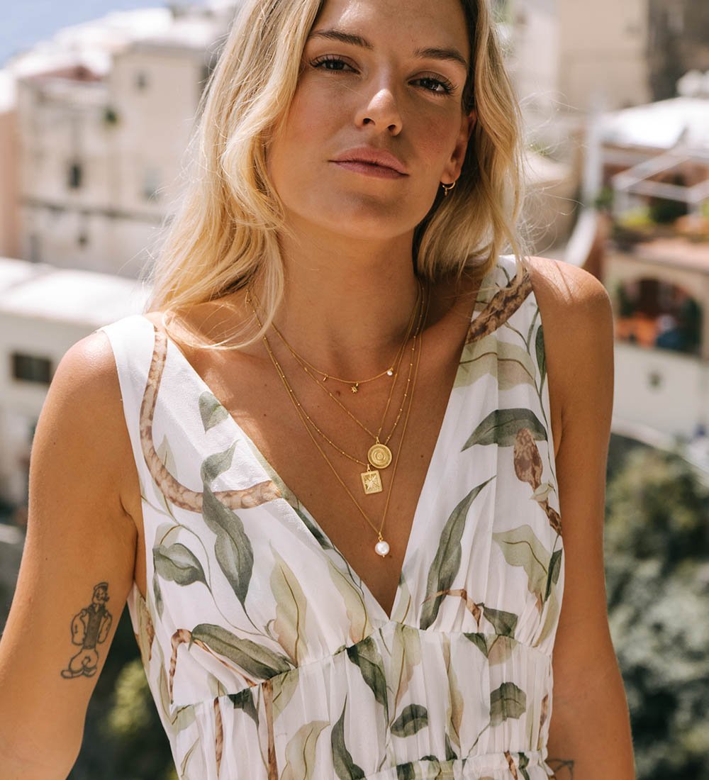 LARGE FRESHWATER PEARL NECKLACE (18K GOLD VERMEIL) - IMAGE 3