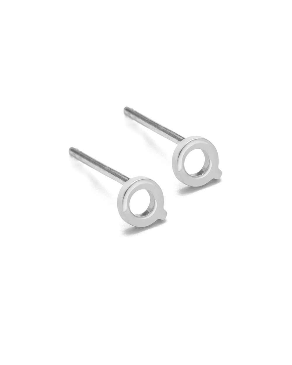 INITIAL EARRINGS (STERLING SILVER)