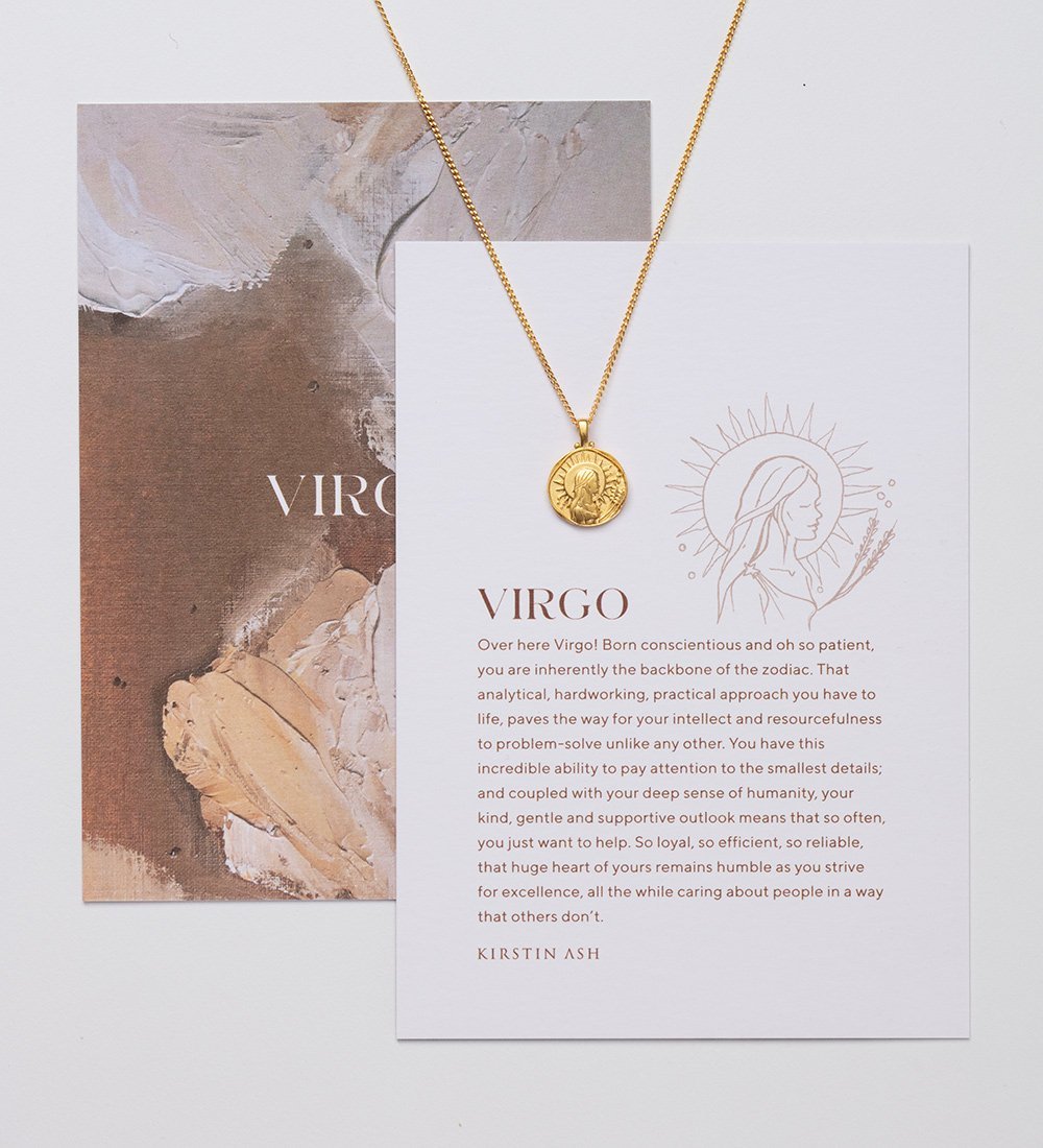 VIRGO ZODIAC NECKLACE (18K GOLD VERMEIL) - IMAGE 7