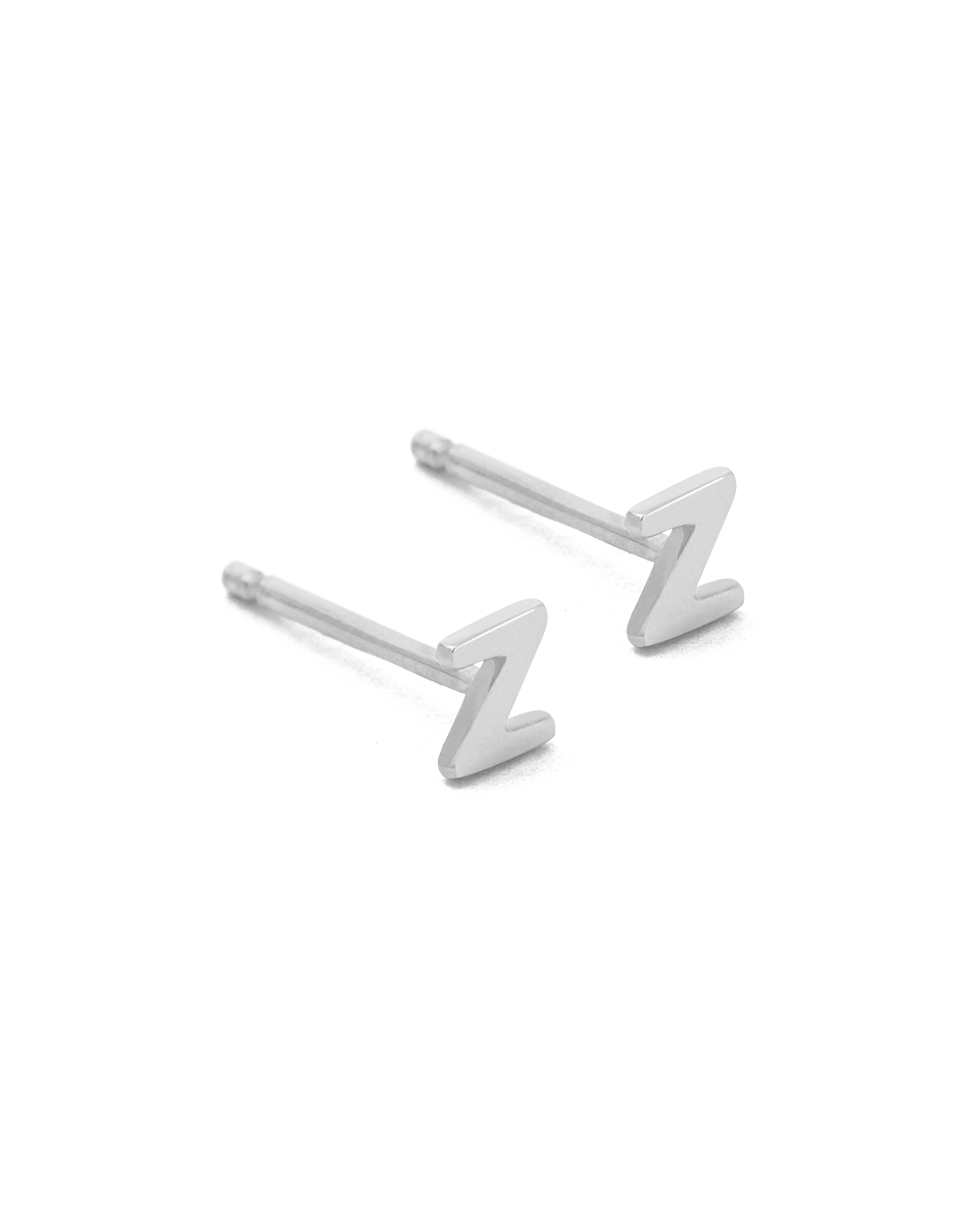 INITIAL EARRINGS (STERLING SILVER)