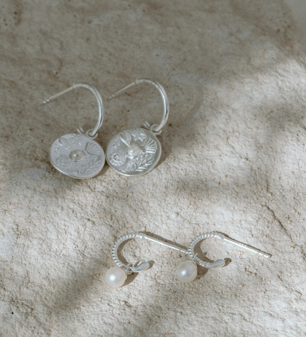BY THE SEA HOOPS (STERLING SILVER) - IMAGE 5