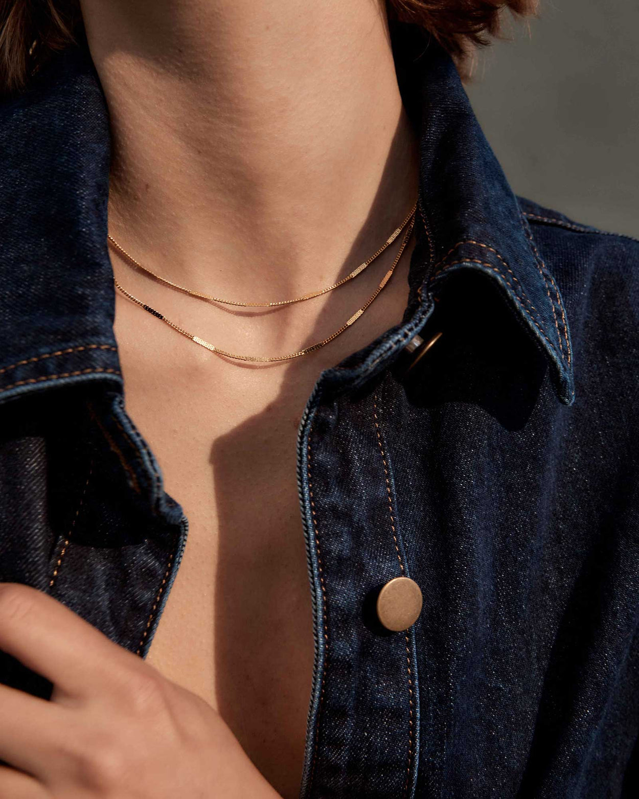 SHIFT CHAIN NECKLACE (18K GOLD PLATED)