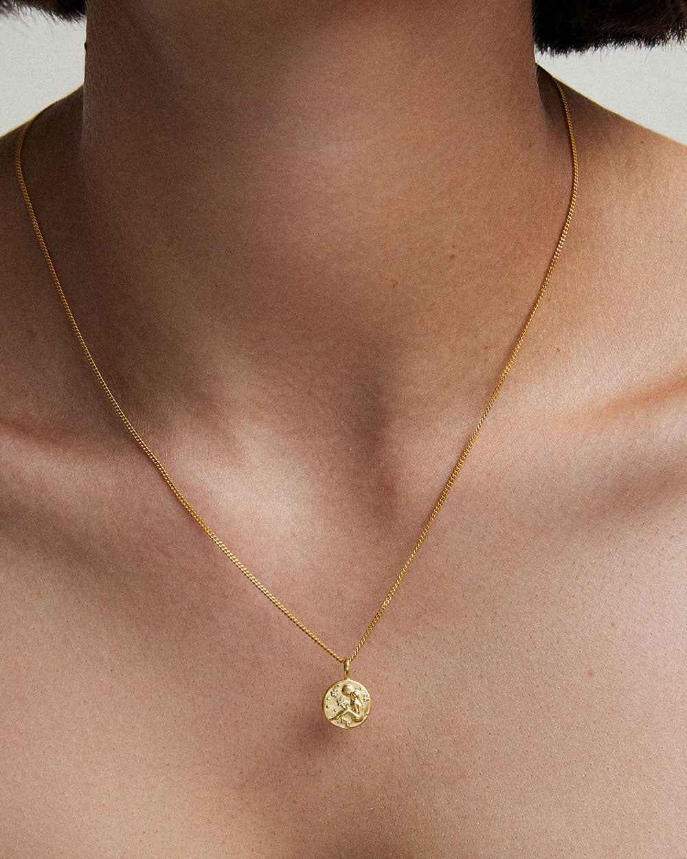 VIRGO PETITE ZODIAC NECKLACE (18K GOLD VERMEIL)