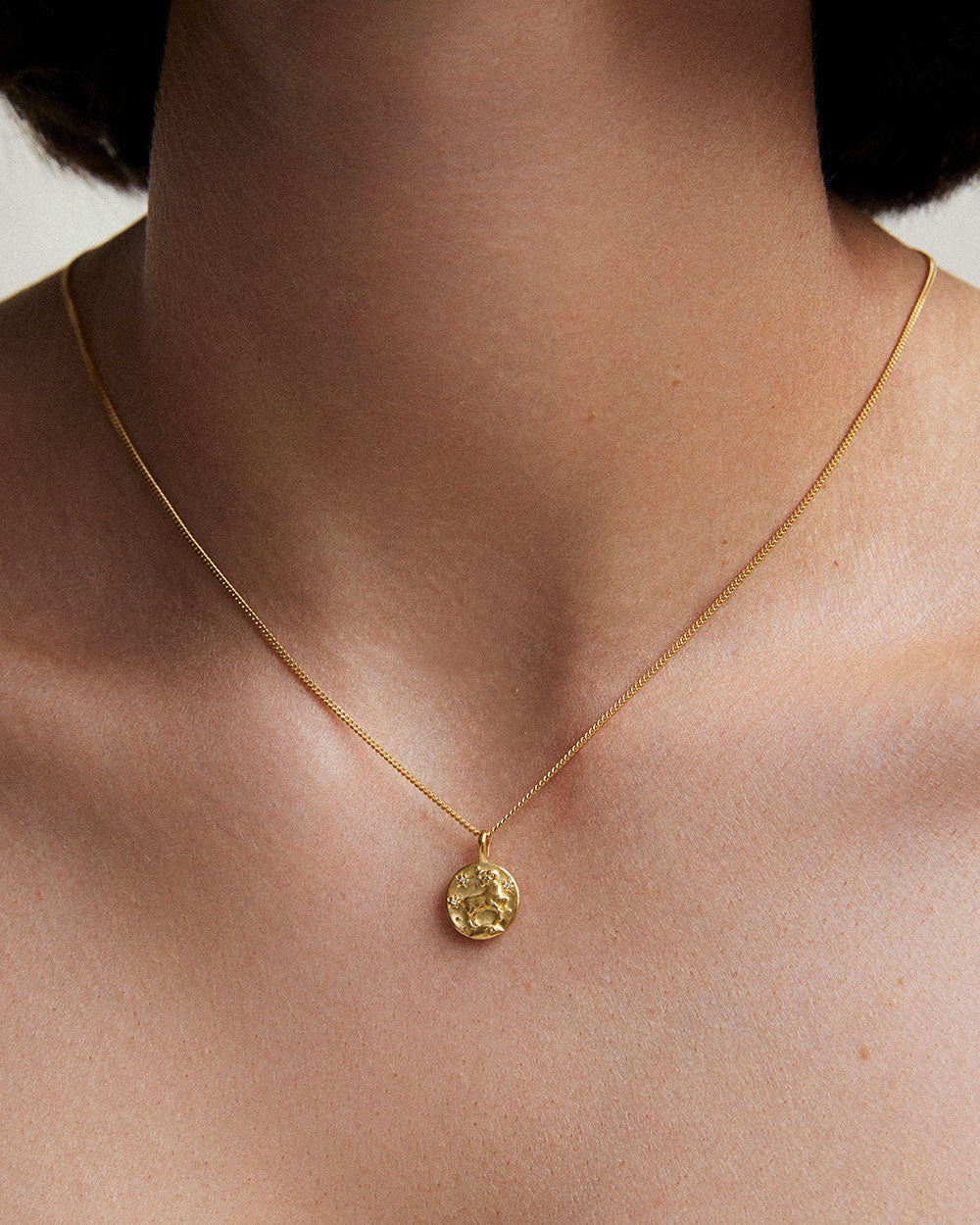 ARIES PETITE ZODIAC NECKLACE (18K GOLD VERMEIL)