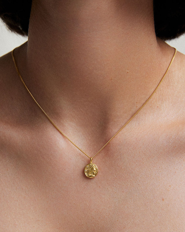 ARIES PETITE ZODIAC NECKLACE (18K GOLD VERMEIL) IMAGE 2