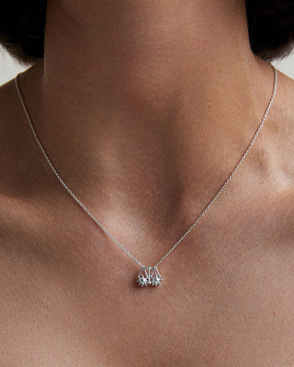 LIBRA STAR SIGN NECKLACE (STERLING SILVER)