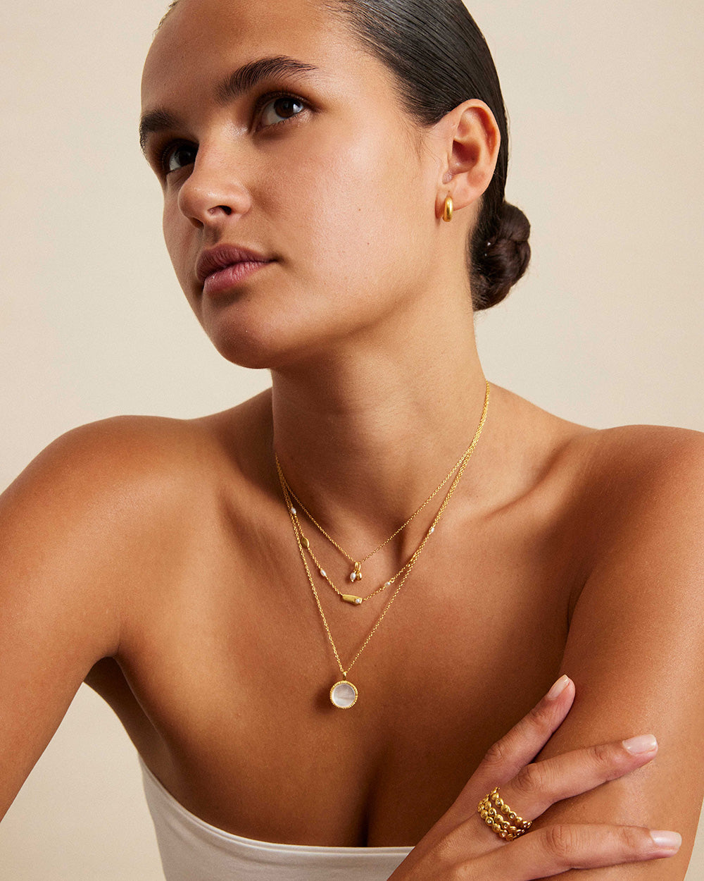 MEMOIR PEARL NECKLACE (18K GOLD VERMEIL)