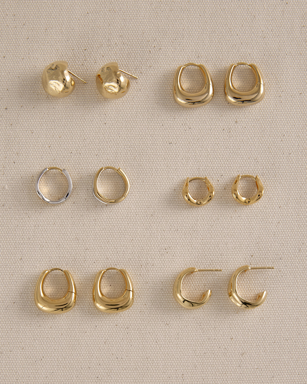 WITHIN MOTION OVERSIZED STUDS (18K GOLD PLATED)