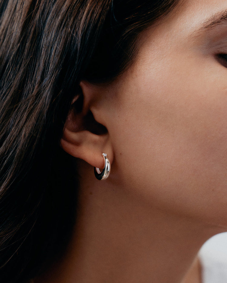 GLOW HOOPS SMALL (STERLING SILVER) IMAGE 2