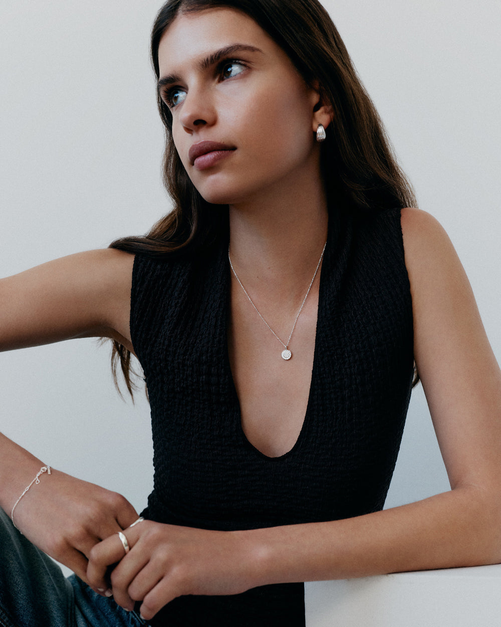 SOLARA COIN NECKLACE (STERLING SILVER)