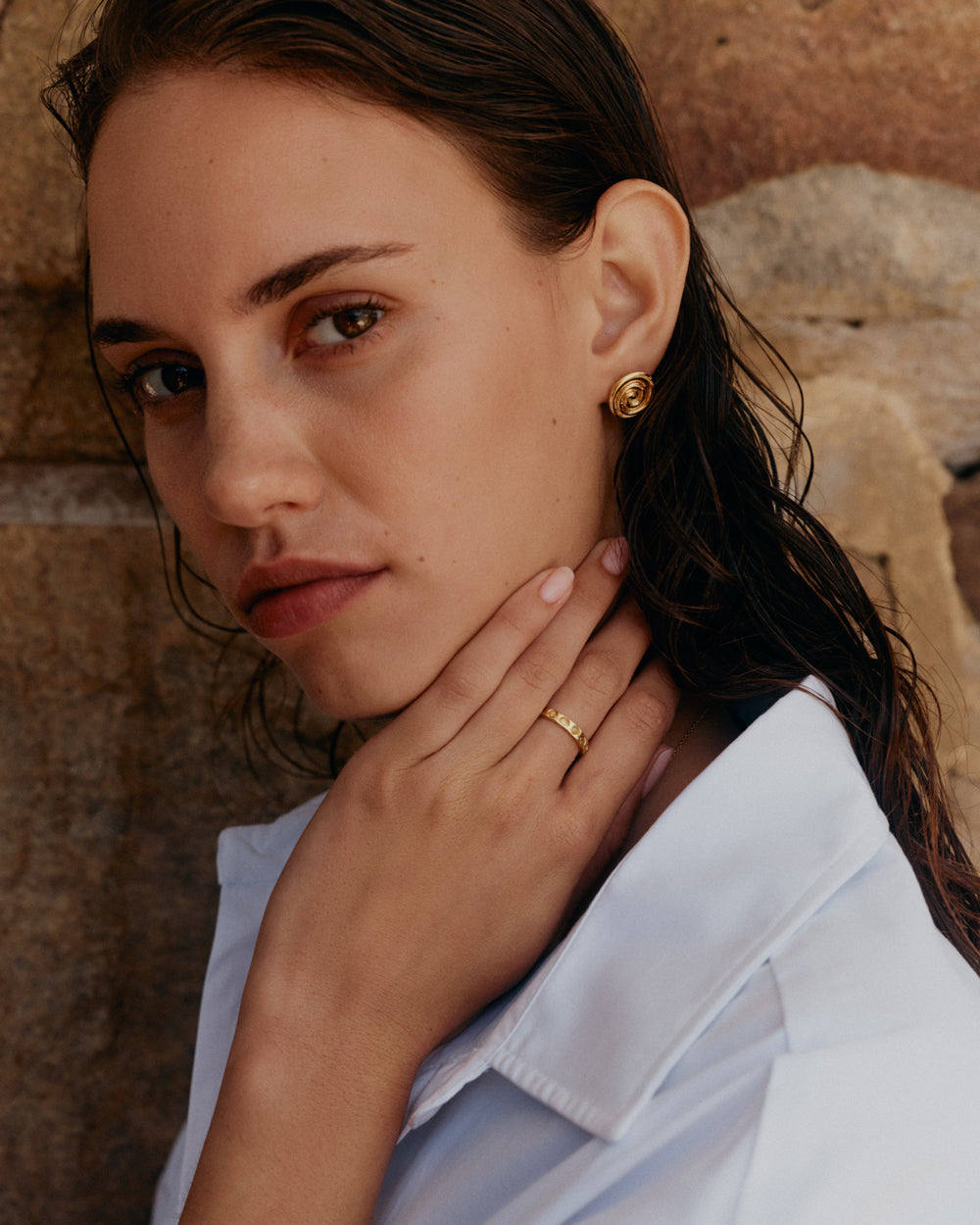 TEMPO OVERSIZED STUDS (18K GOLD PLATED)