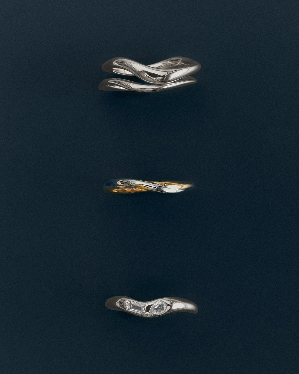 TEMPO STACKING RING SET (STERLING SILVER) IMAGE 3