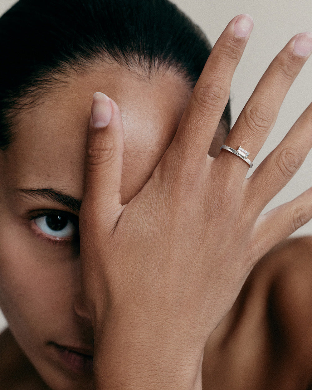 ETHER BAGUETTE RING (STERLING SILVER)