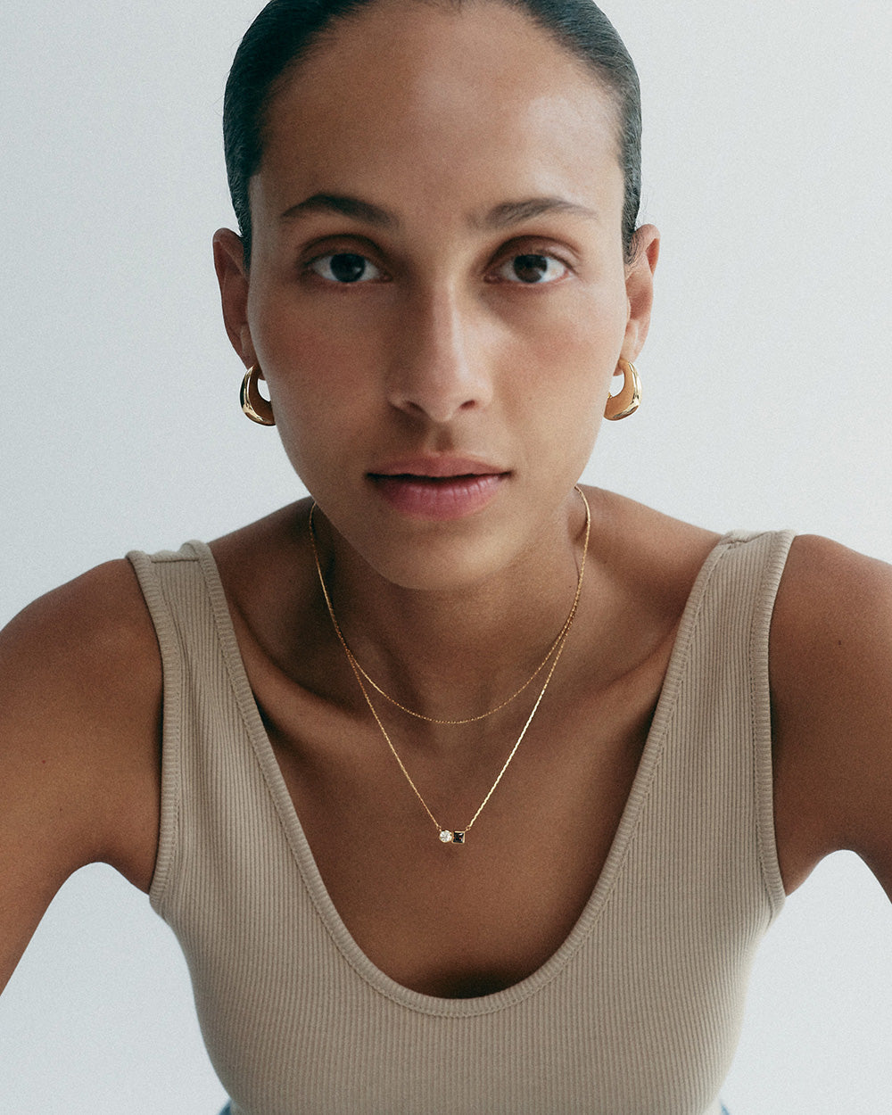 DUALITY CHAIN NECKLACE (18K GOLD PLATED)