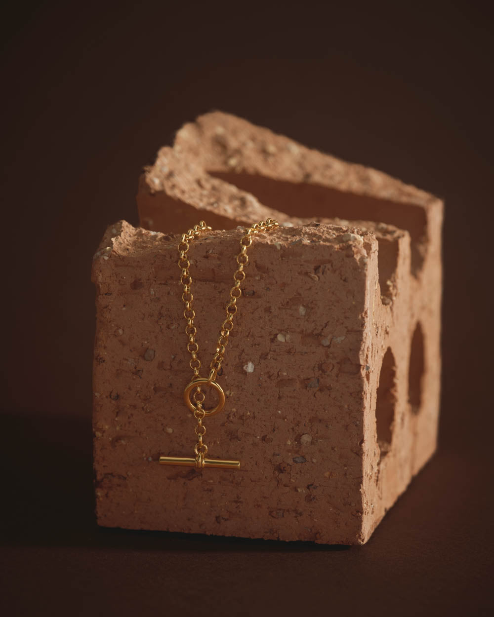EVOLVE T-BAR NECKLACE (18K GOLD PLATED)