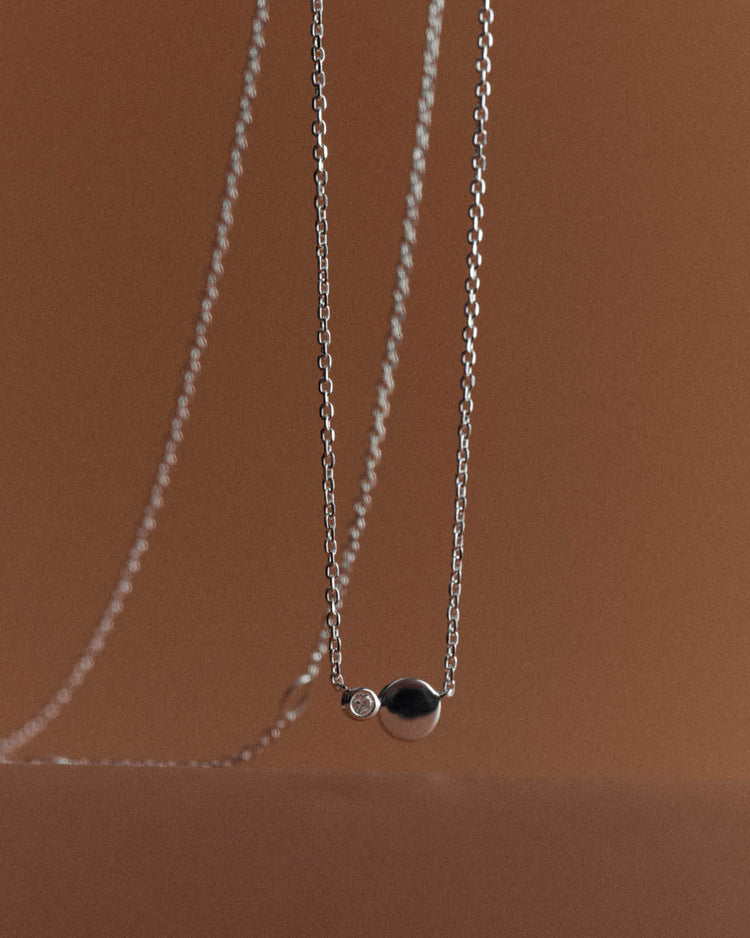 EVERLAST DIAMOND ENGRAVABLE NECKLACE (STERLING SILVER)