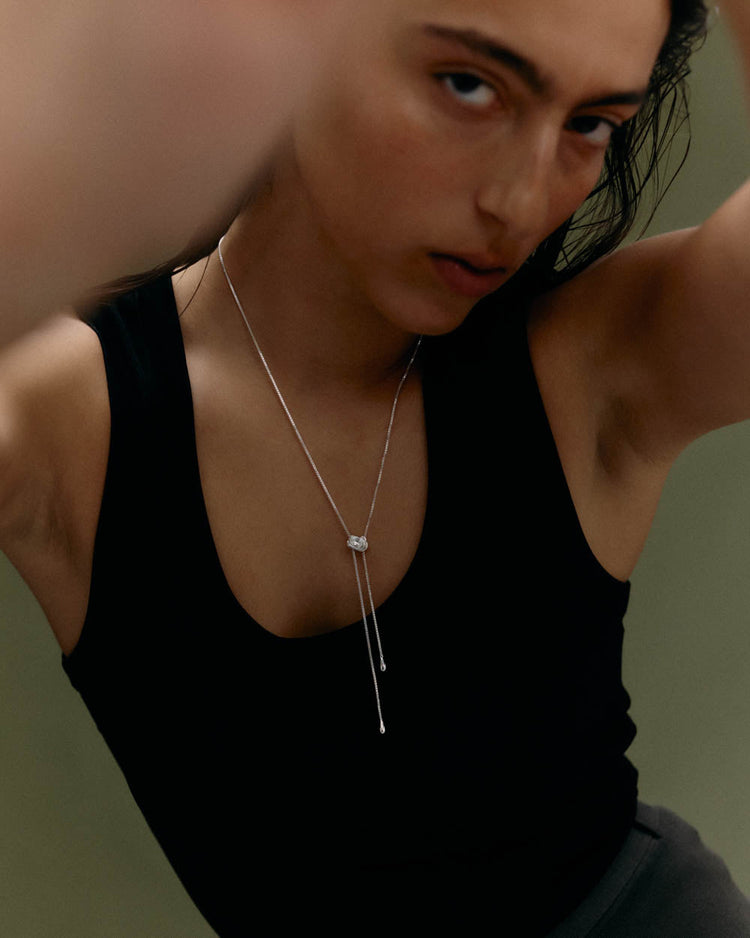 VESSEL LARIAT NECKLACE (STERLING SILVER)