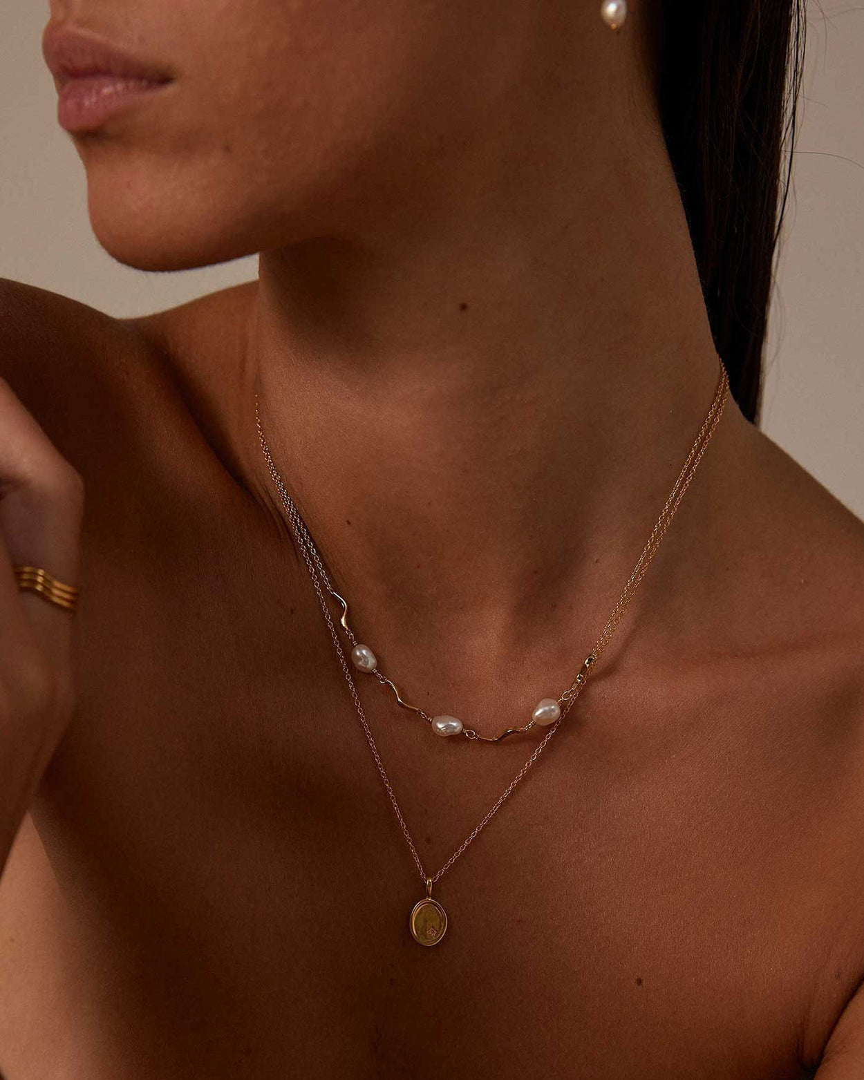 ALIGN NECKLACE (18K GOLD VERMEIL)