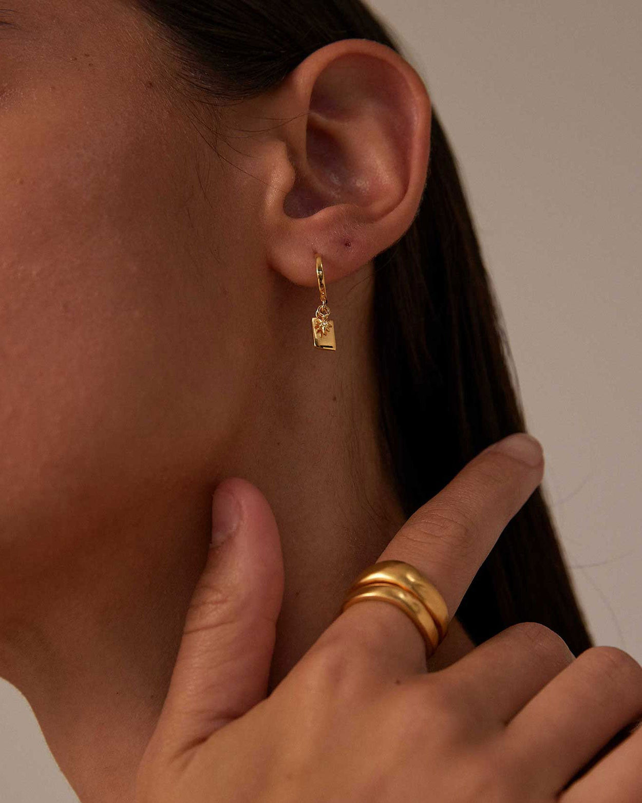 14K Gold 20mm Star Hoop Earrings - JCPenney