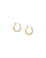 DETAIL HOOP EARRINGS (18K GOLD PLATED) - IMAGE 1