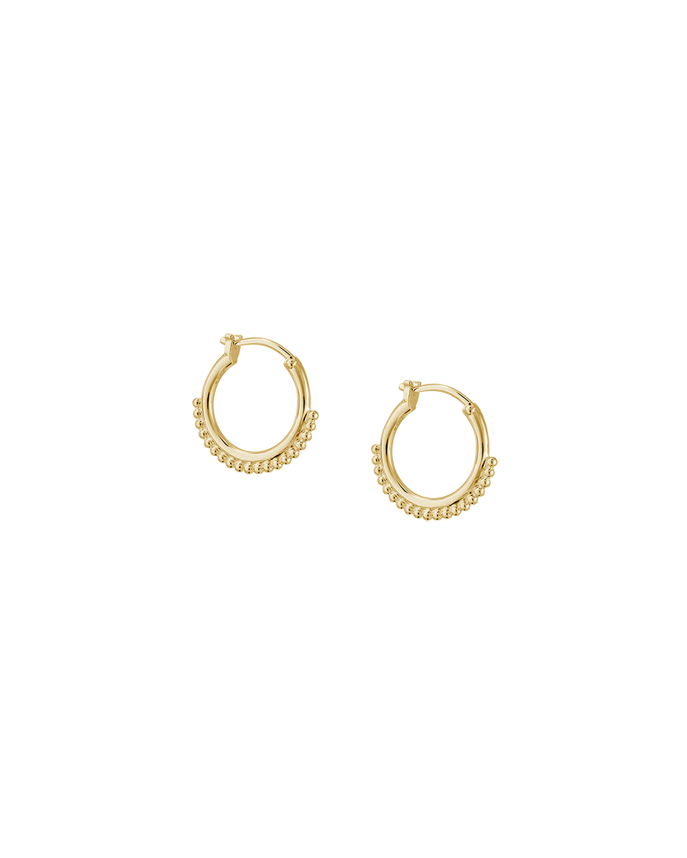 DETAIL HOOP EARRINGS (18K GOLD PLATED) - IMAGE 6