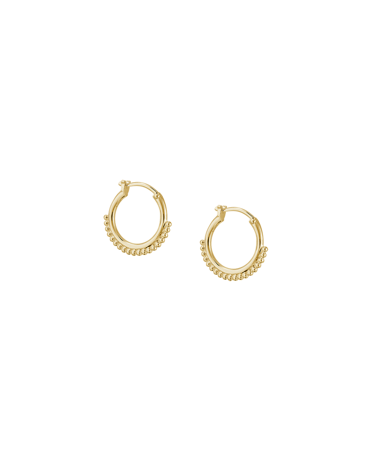 DETAIL HOOP EARRINGS (18K GOLD PLATED) IMAGE 1