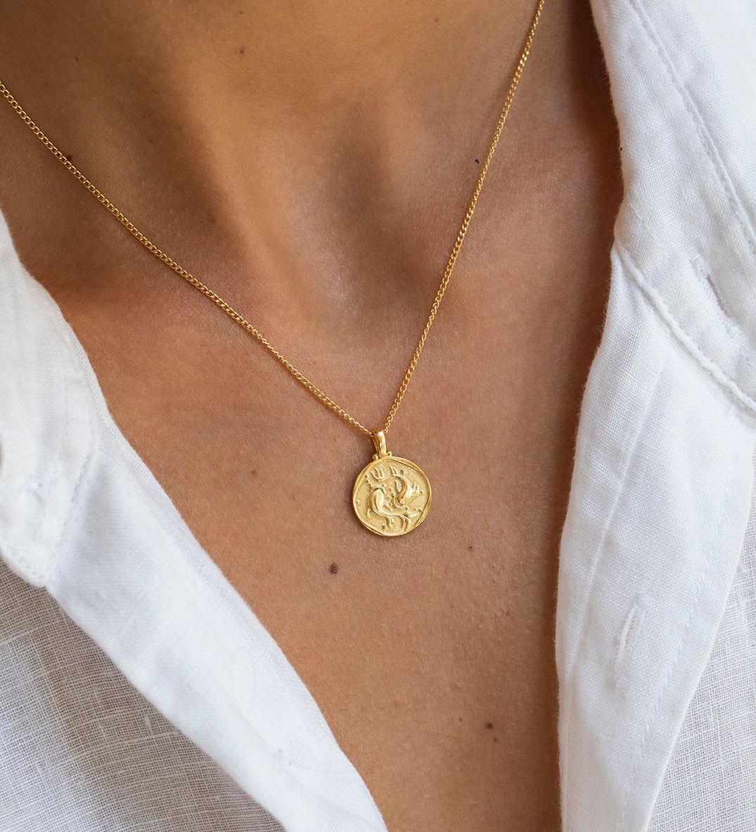 PISCES ZODIAC (18K ROSE GOLD VERMEIL) - IMAGE 2