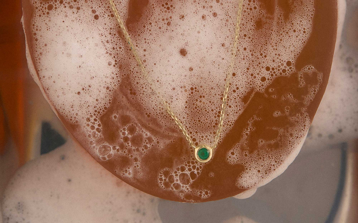 PETITE BIRTHSTONE NECKLACE (9K GOLD) IMAGE 5