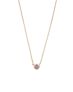 PETITE BIRTHSTONE NECKLACE (9K GOLD) IMAGE 8
