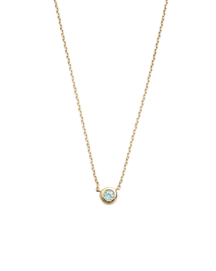 PETITE BIRTHSTONE NECKLACE (9K GOLD) IMAGE 9