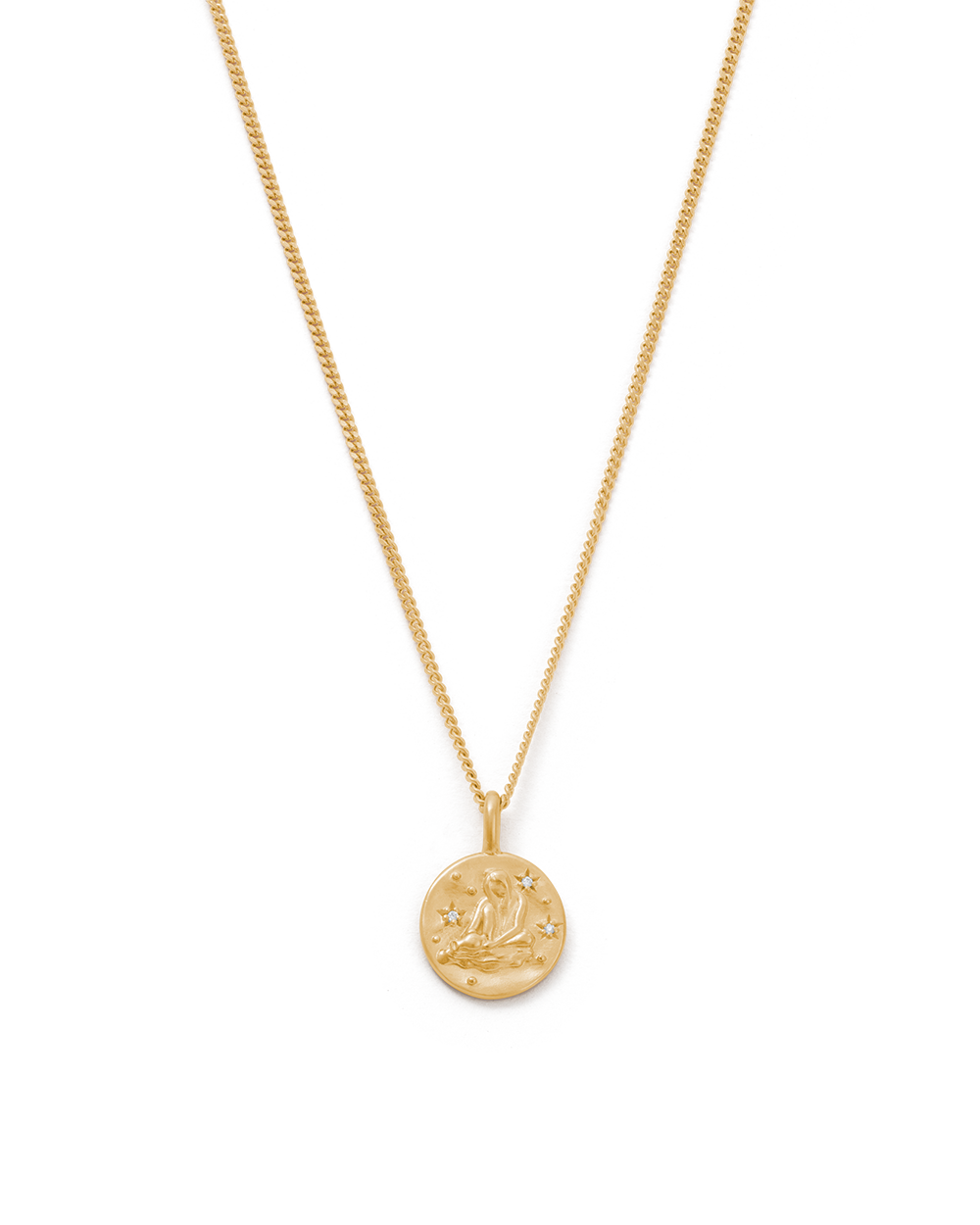 AQUARIUS PETITE ZODIAC NECKLACE (18K GOLD VERMEIL)