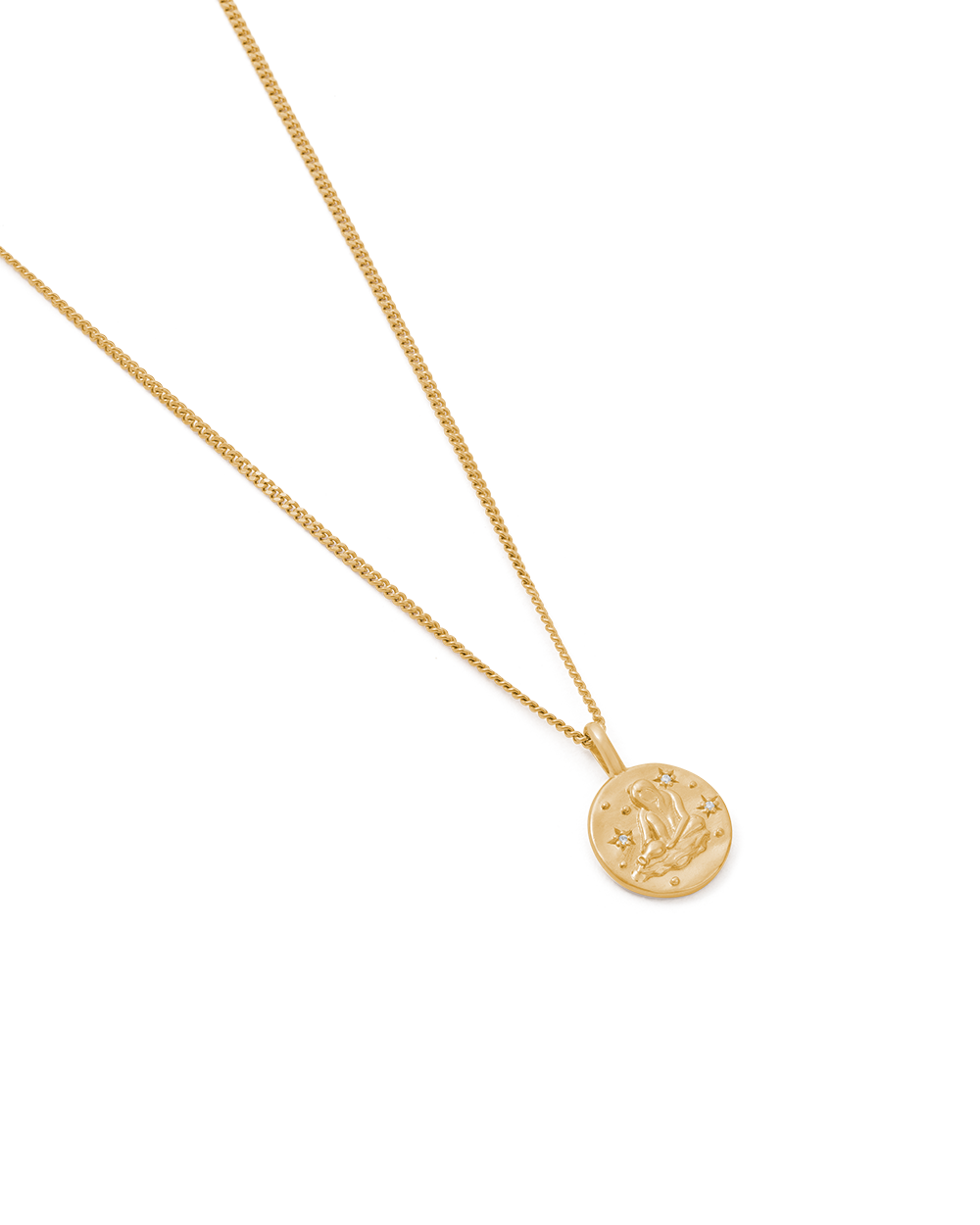 AQUARIUS PETITE ZODIAC NECKLACE (18K GOLD VERMEIL)