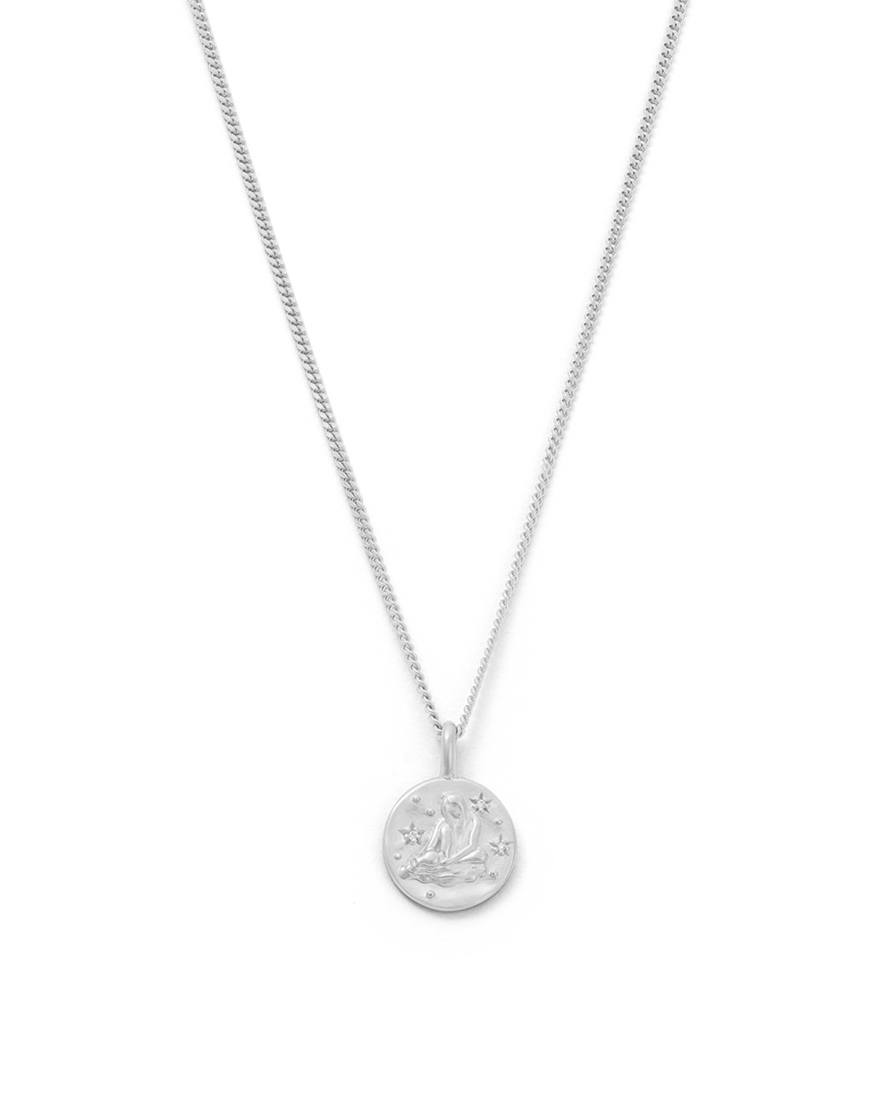 AQUARIUS PETITE ZODIAC NECKLACE (STERLING SILVER)