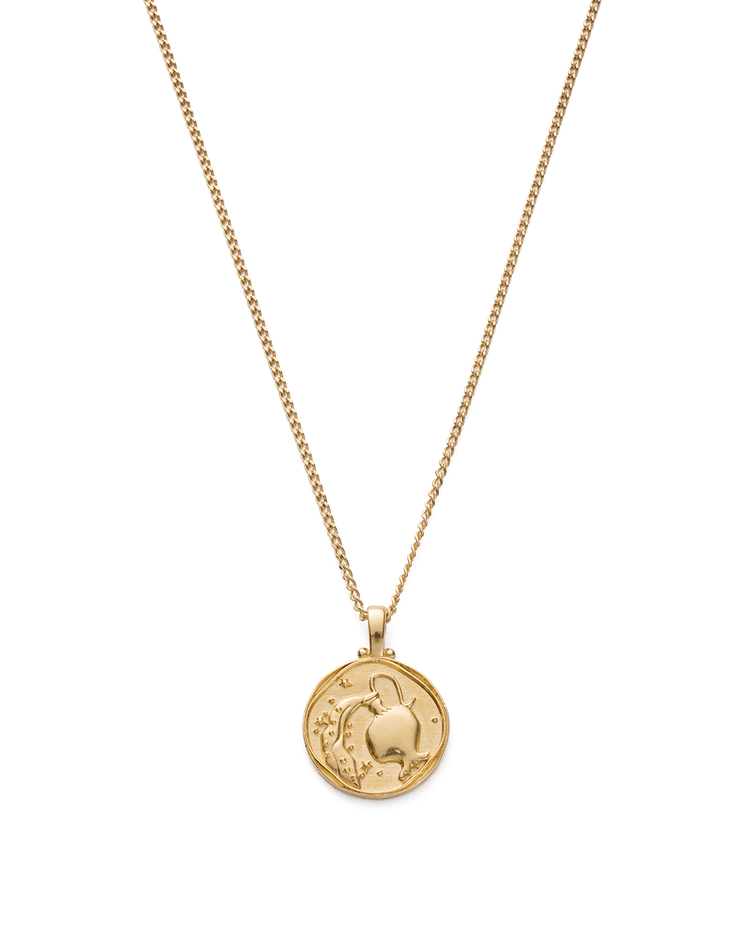 AQUARIUS ZODIAC NECKLACE (18K GOLD VERMEIL) IMAGE 1
