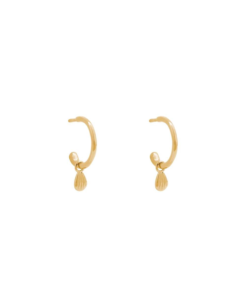 BLOOM DROP HOOPS (18K GOLD PLATED)