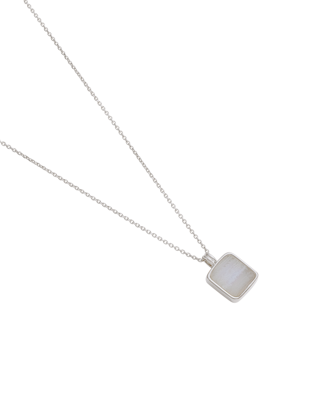 BLUE LACE AGATE PENDANT NECKLACE (STERLING SILVER)