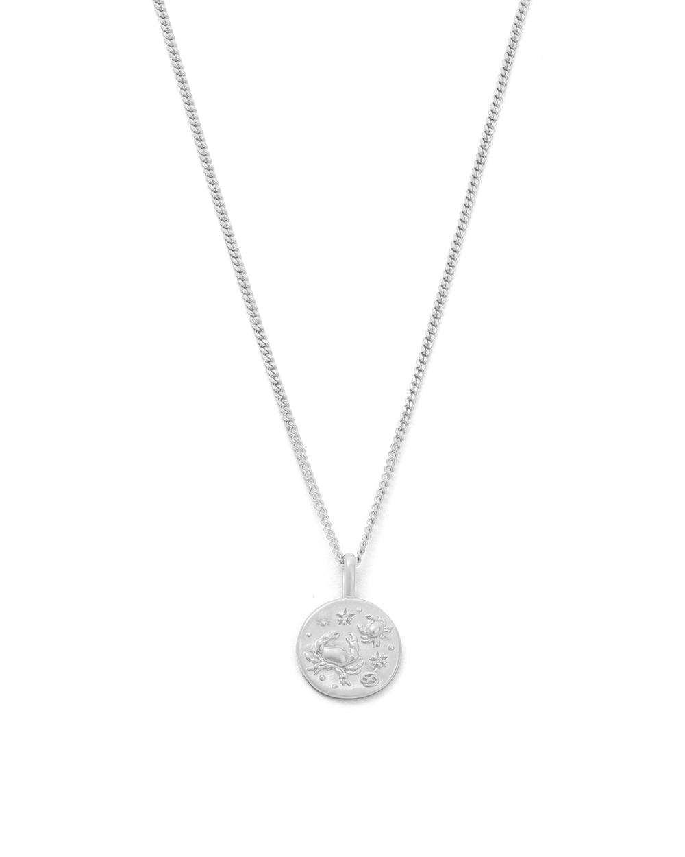CANCER PETITE ZODIAC NECKLACE (STERLING SILVER) – KIRSTIN