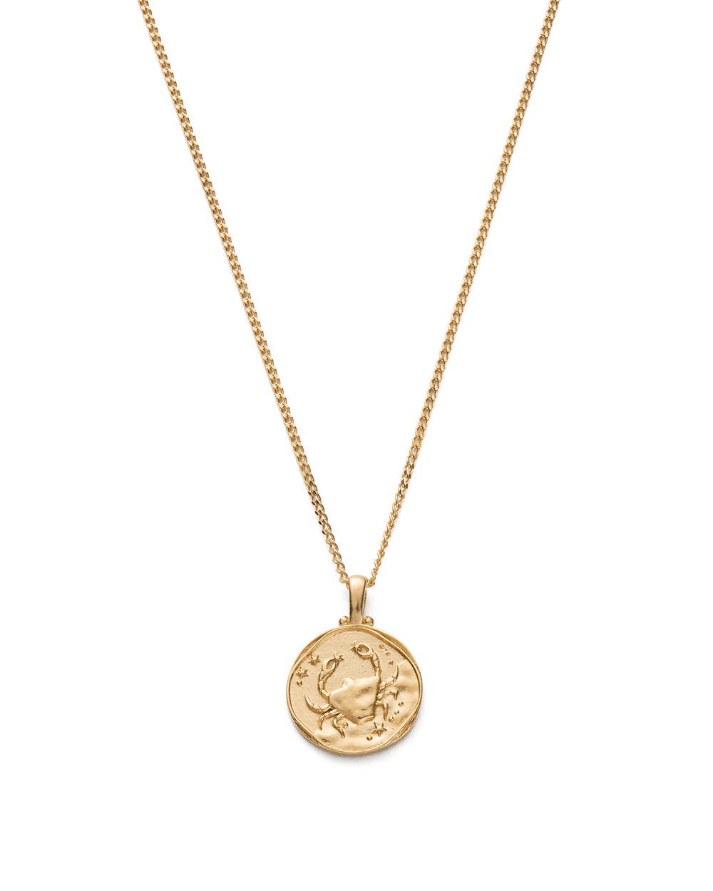 Glorria 14k Solid Gold Cancer Zodiac Necklace