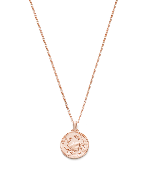 14K Yellow Gold Diamond Accented Cancer Zodiac Necklace | Cancer |  Brilliant Earth
