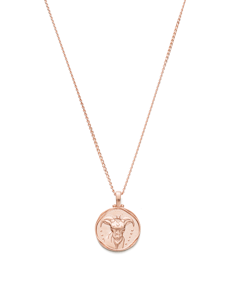 CAPRICORN ZODIAC NECKLACE (18K ROSE GOLD VERMEIL) - IMAGE 1