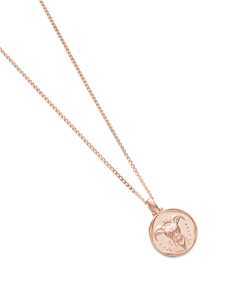 CAPRICORN ZODIAC NECKLACE (18K ROSE GOLD VERMEIL) - IMAGE 3