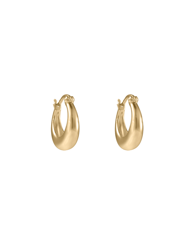 GLOW HOOPS SMALL (18K GOLD PLATED) IMAGE 1