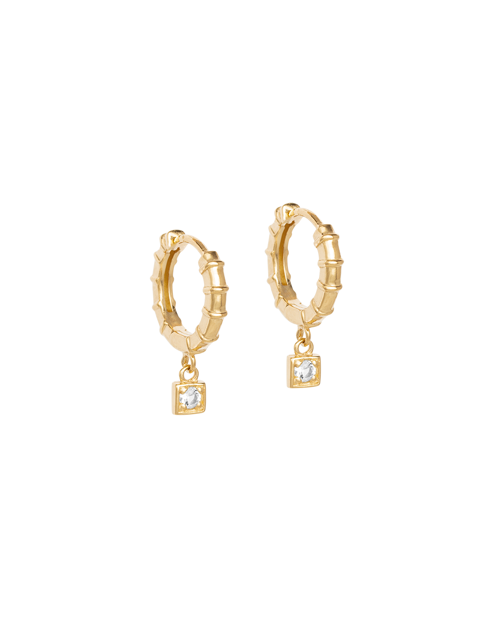 Gold 2025 square hoops