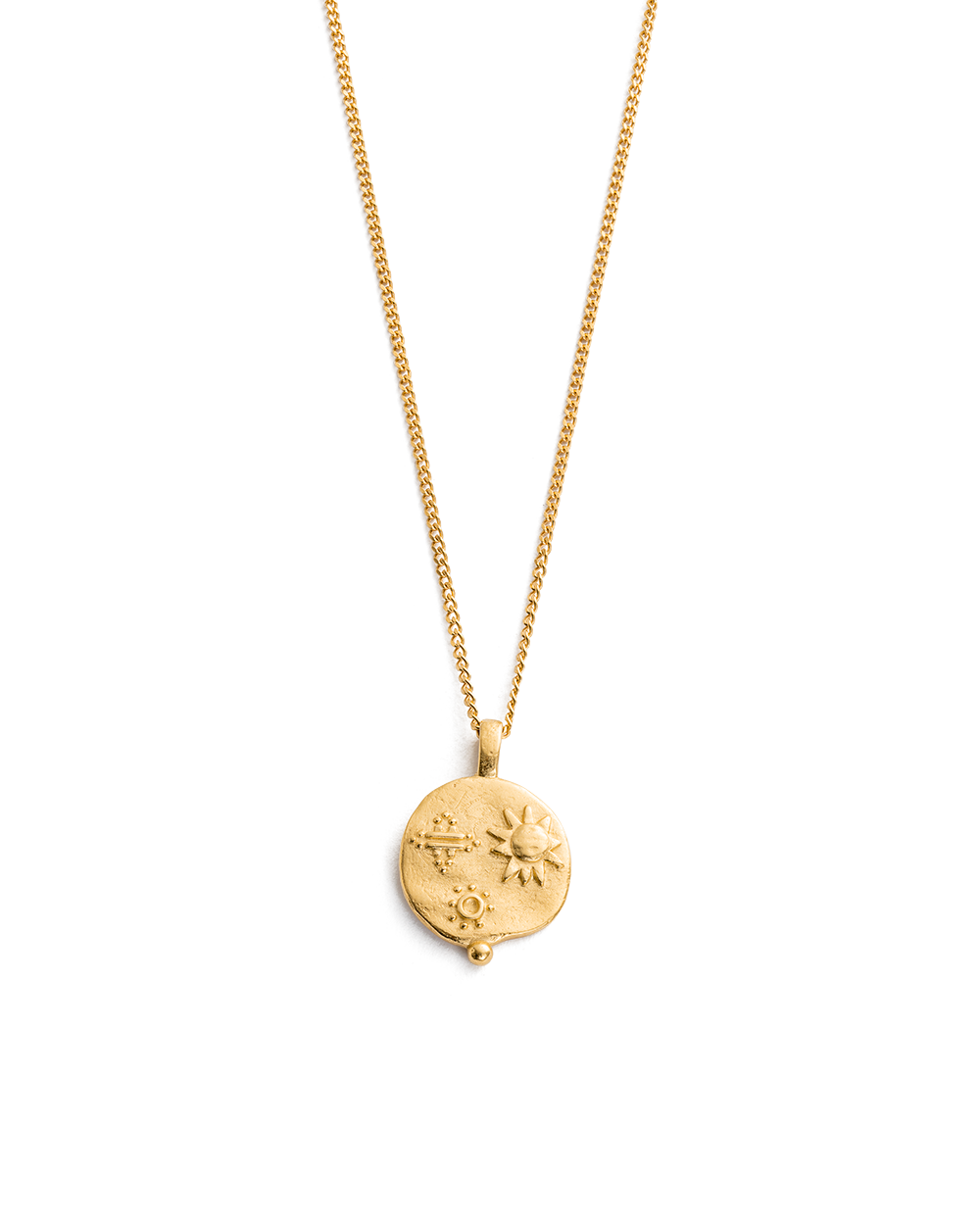 18k solid deals gold coin pendant