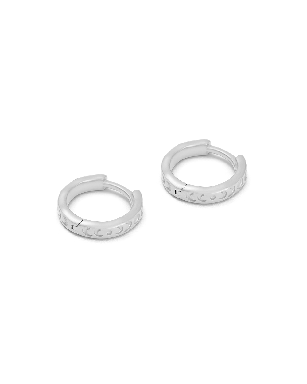 ECLIPSE HOOPS (STERLING SILVER) IMAGE 4