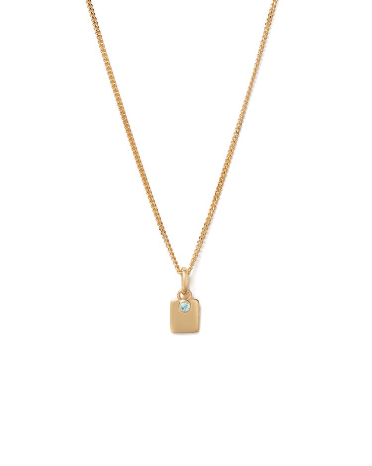 ENGRAVABLE BIRTHSTONE NECKLACE (18K GOLD VERMEIL) IMAGE 8
