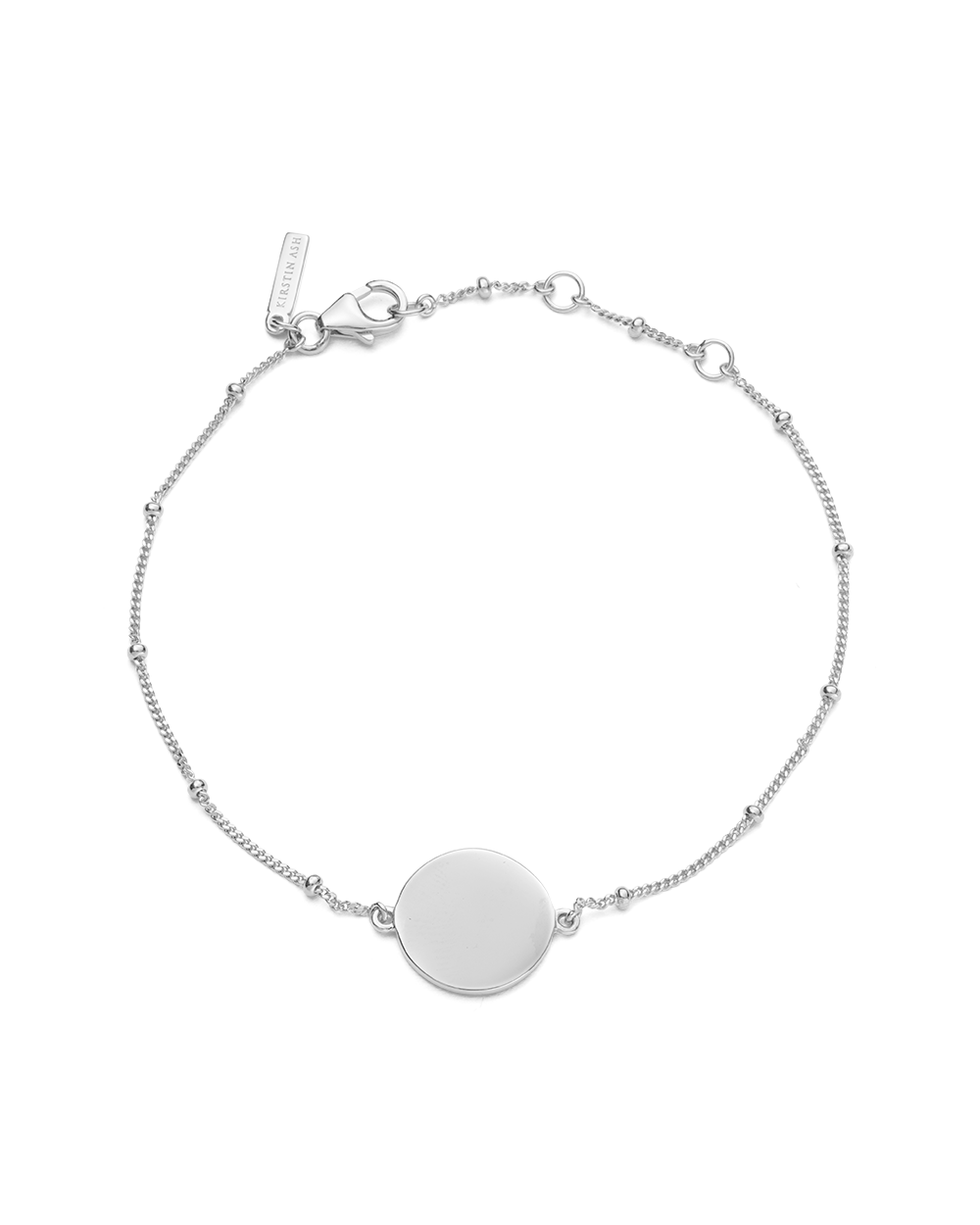 Sterling silver disc bracelet deals