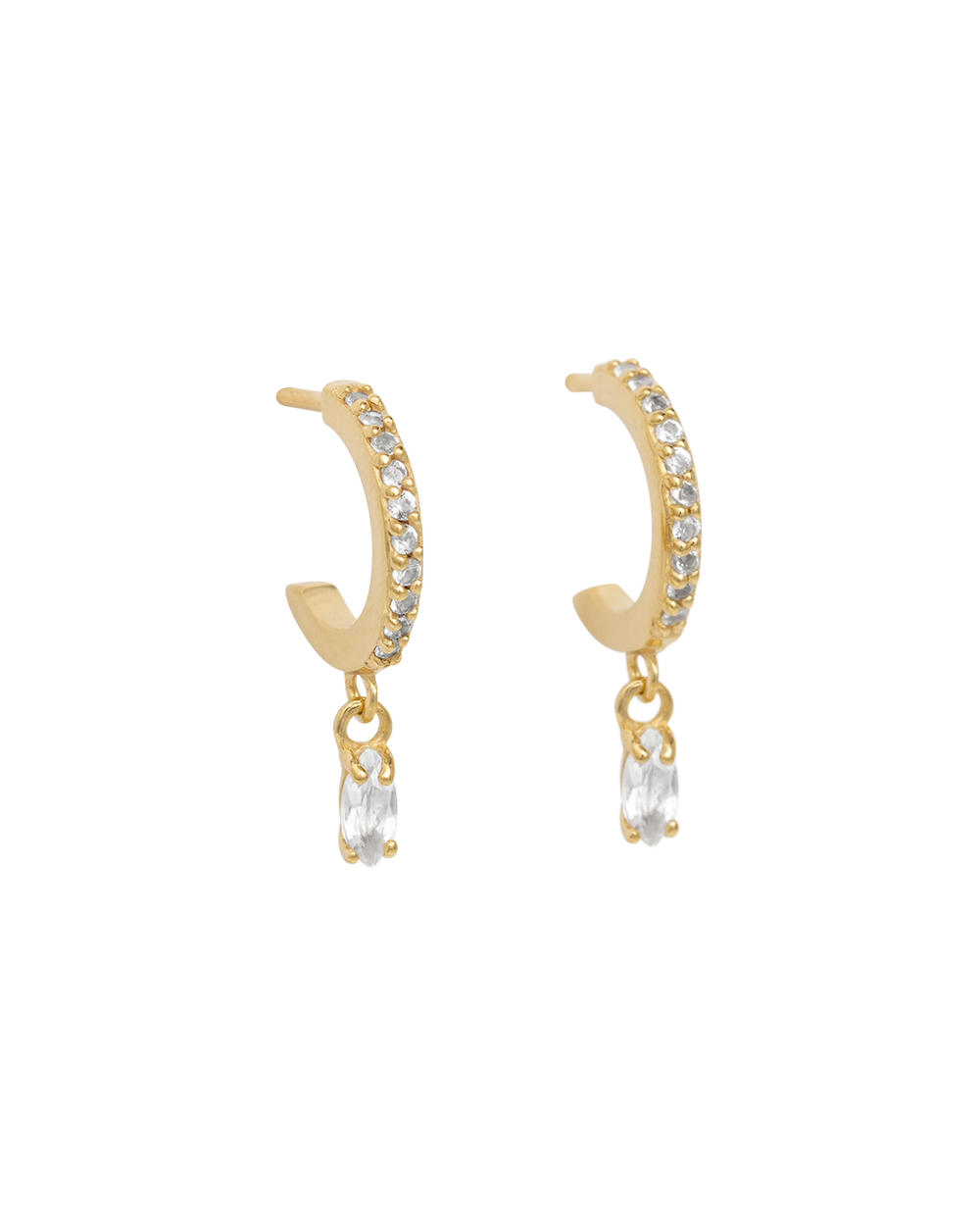 ETERNITY DROP HOOPS (GOLD) - IMAGE 9